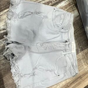 Stylish Light Gray Denim Shorts